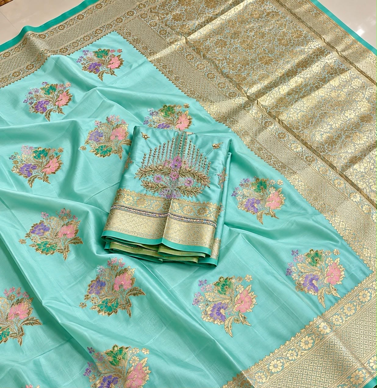 Floral Silk Saree
