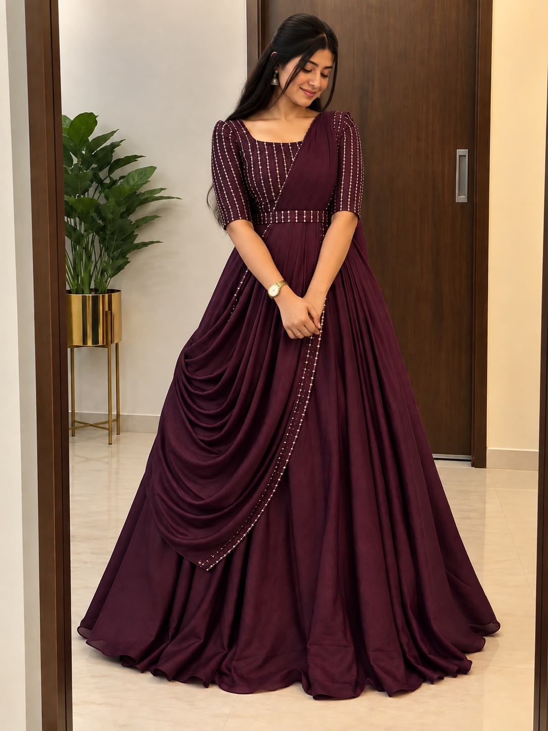 Ready-to-Wear Chudithar Gown - Image 2